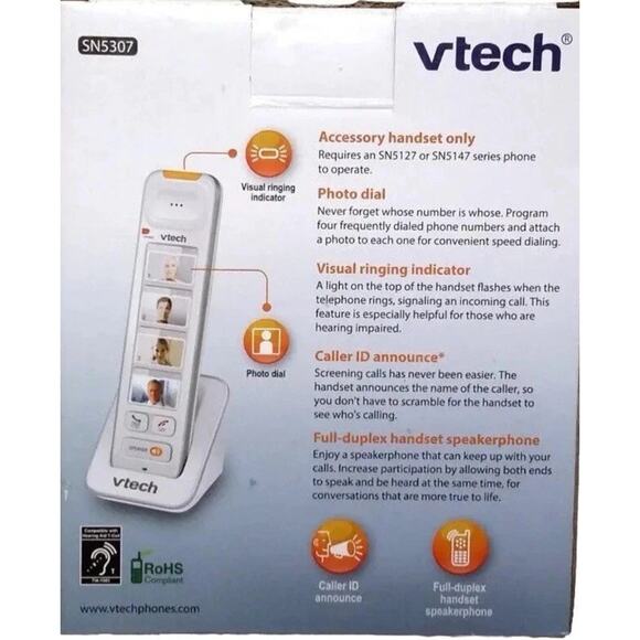 Vtech SN5307 Amplified Photo Dial Accessory Handset Big Buttons & Large Display‎ - Picture 4 of 11